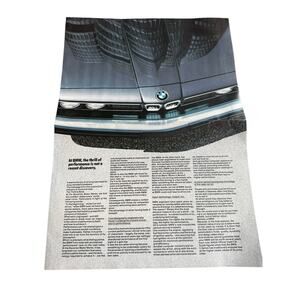 1983 BMW Dealership Poster Brochure 318i 528e 533i 733i Bavarian Motor Works